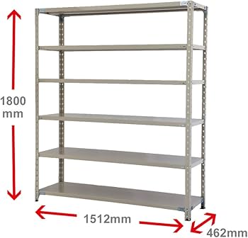 Amazon | プラス KR 軽量 スチールラック 業務用 (天地6段) 耐荷重