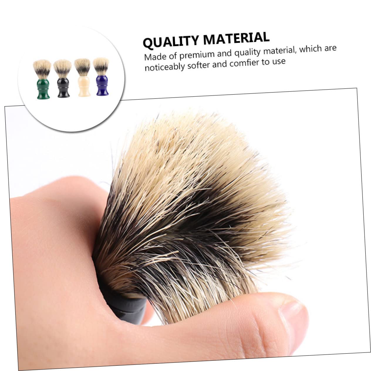 4pcs Grooming Kit Shave Brushes for Men Bristle Shaving Brush Beard Care Stylish Soft Travel-friendly