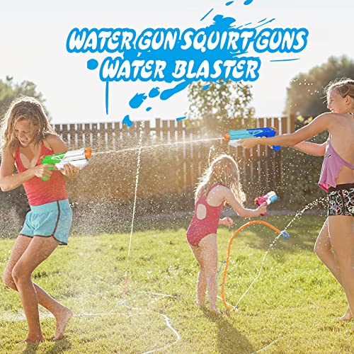 Dramosary Water Guns For Kids - 4 Pack Brightly Colored Water Pistols Squirt Guns Toy With Long Range For Boy Girl Water/Swimming Pool/Beach/Yard/Outdoor Play #TOP5