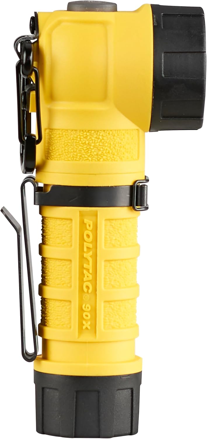 Streamlight 88831 PolyTac 90 X 500-Lumen 7,000-Candela Right-Angle Compact Tactical LED Flashlight, Yellow