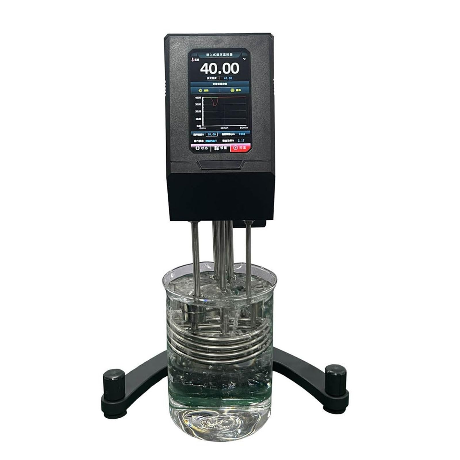 Miscelatore Elettrico Portatile da 1250 W, Agitatore da Laboratorio da 30 L con Touchscreen LCD da 5 Pollici, velocità 260~2300 Giri/min, Corsa di Sollevamento 185 Mm, per Cosmetici, Materiali