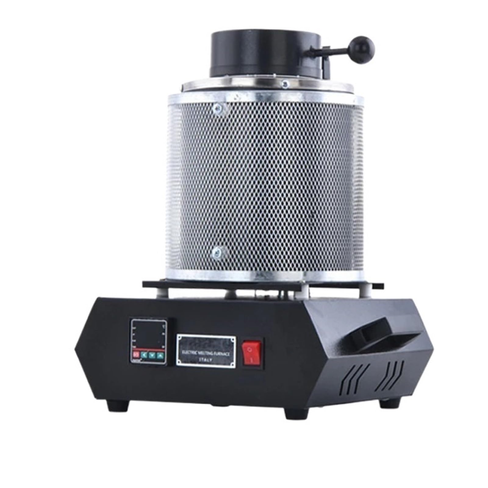 Piec Do Topienia Złota 1500 W, 1-3 Kg, Elektryczny Z Tyglem I Formą Wlewkową, Zestaw Pieca Srebra, Tygiel Bezpieczne i wydajne ogrzewanie metalu(Enhanced,2KG)