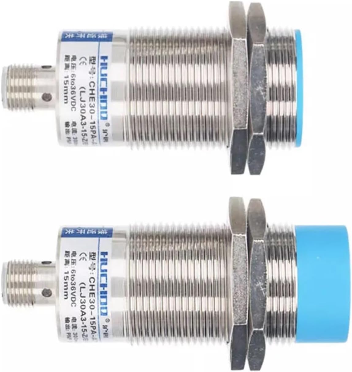 Blue Proximity Switch Inductive Proximity Sensor Detection Switch NPN/PNP NO NC 1-15mm Detection Distance Metal Sensor Switches (Color : M12(unshielded), Size : DC Type PNP NO)
