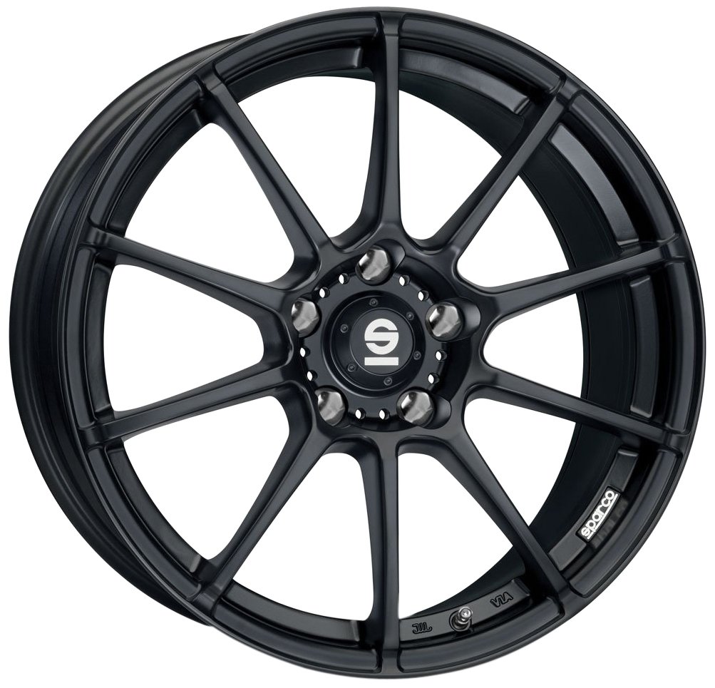 Sparco assetto gara nero opaco 7 x 17 ET30 4 x 100 Hub Bore 63.3 cerchi in lega