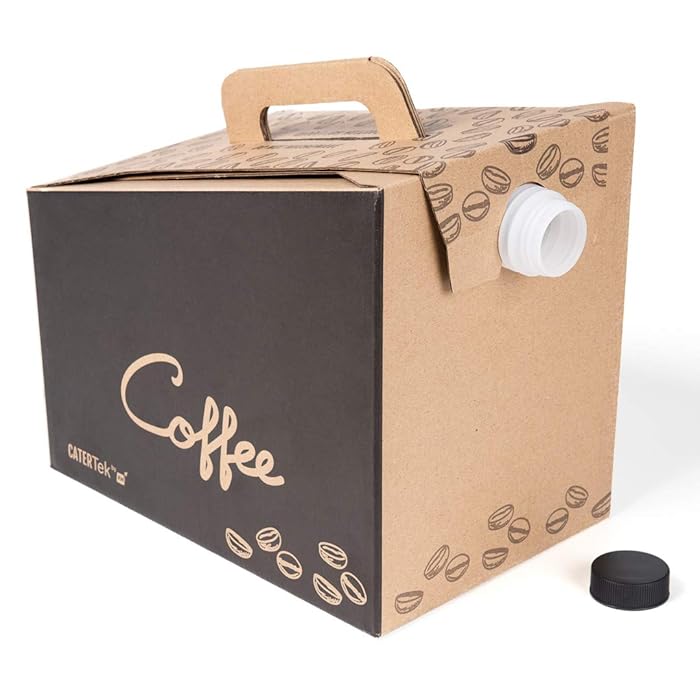 Buy Cater Tek 160 oz Black Paper Coffee Take Out Box 20 Cups 10 3/4
