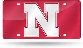Rico Industries NCAA Nebraska Cornhuskers Colored 12" x 6" Laser Cut Tag for Car/Truck/SUV - Automobile Décor