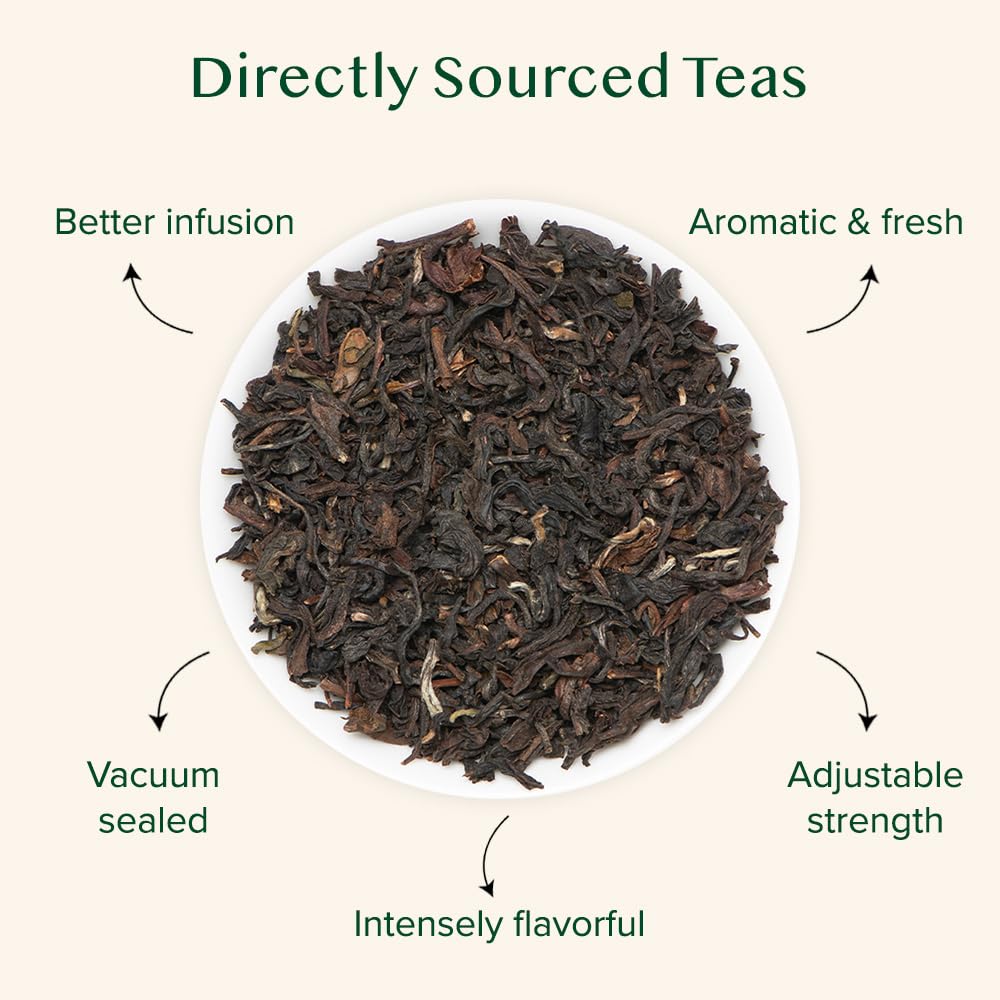VAHDAM, Darjeeling Tea Leaves From Himalayas 340g (170+ Cups) Pure Unblended Darjeeling Black Loose Leaf Tea | Packed & Shipped Direct From Source In India - Image 2
