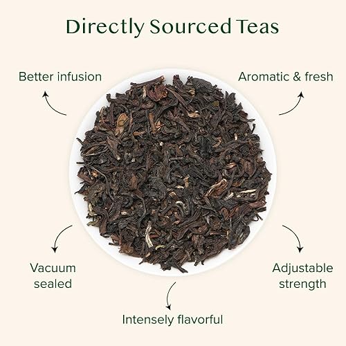 Miniatura 2 de VAHDAM, Darjeeling - Hojas de té del Himalaya, más de 170 tazas (11.99oz12 onzas), té negro puro sin mezclar, té de hojas sueltas de grado FTGFOP1,