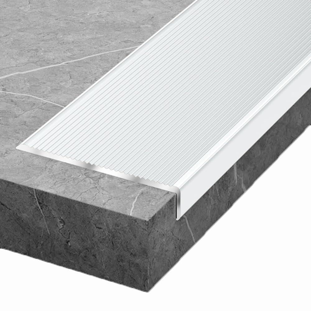 Anti-Slip Stair Nosing, 4in Wide, Stair Nose Molding L Shape Steps Edge Trim, Anti-Slip Step Strips