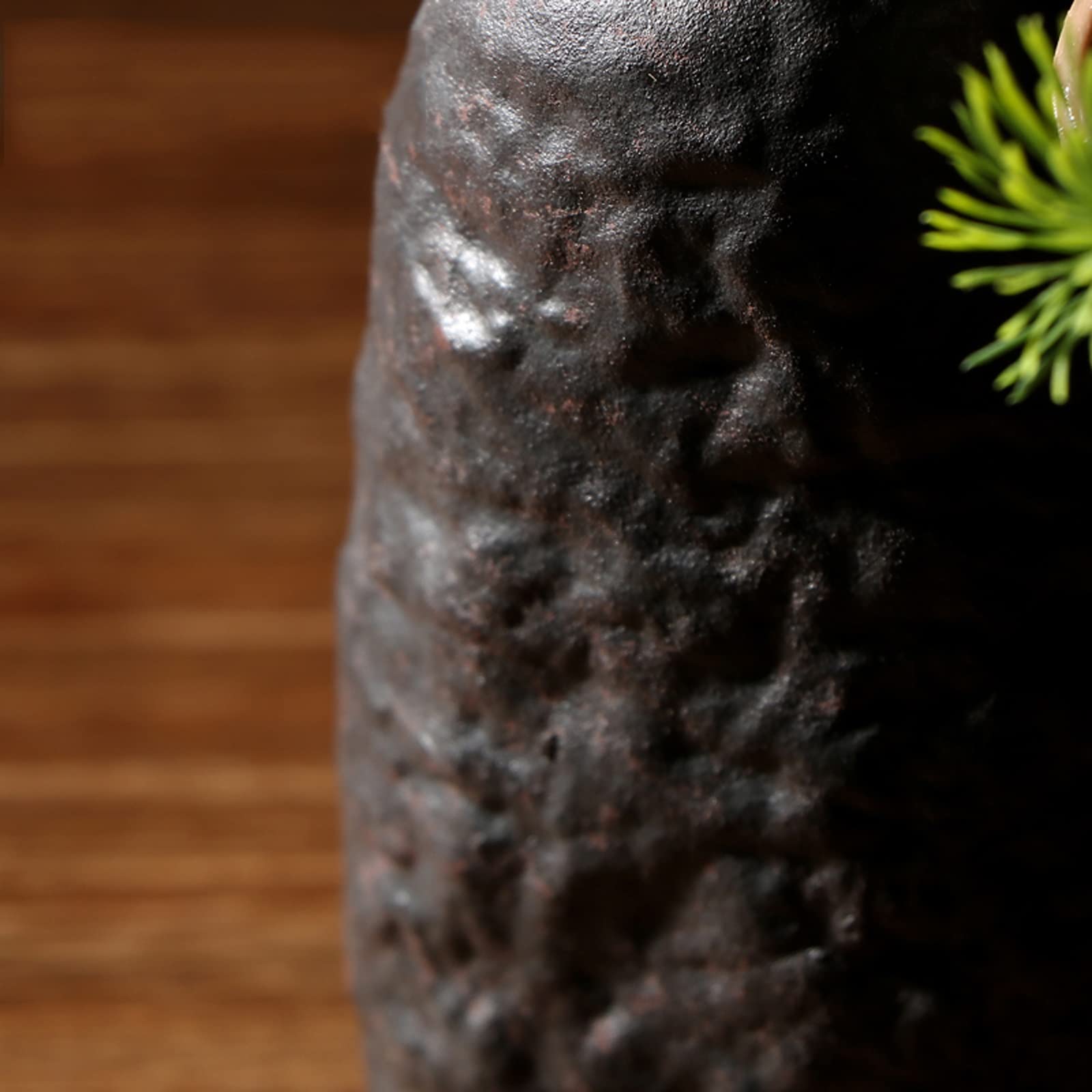 Árbol bonsái artificial Bonsái artificial, árbol de arce rojo, plantas de imitación con jarrón de piedra, árbol de imitación, decoración de escritorio, flores falsas for mesa de hogar, escritorio de o