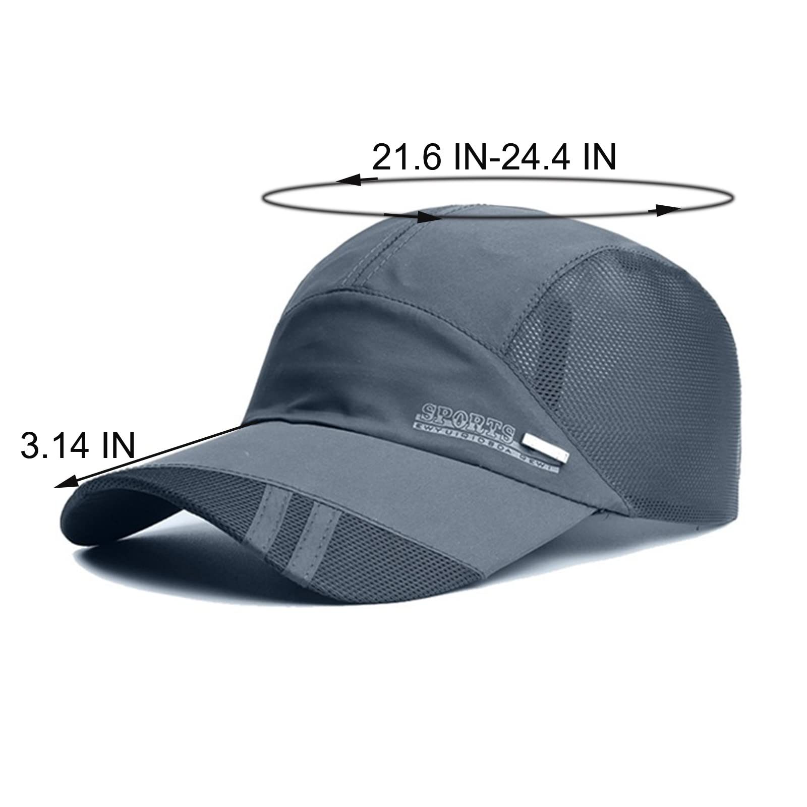 Paquete de 4 gorras de béisbol de secado rápido a granel, transpirables, de alto rendimiento, malla ligera UPF 50+ gorras deportivas