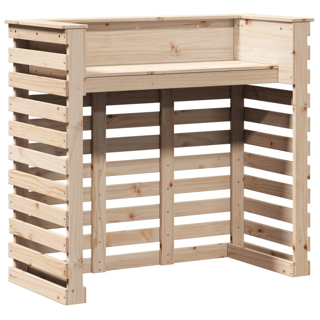 Table de bar d extérieur 113,5x50x103 cm bois massif de pin
