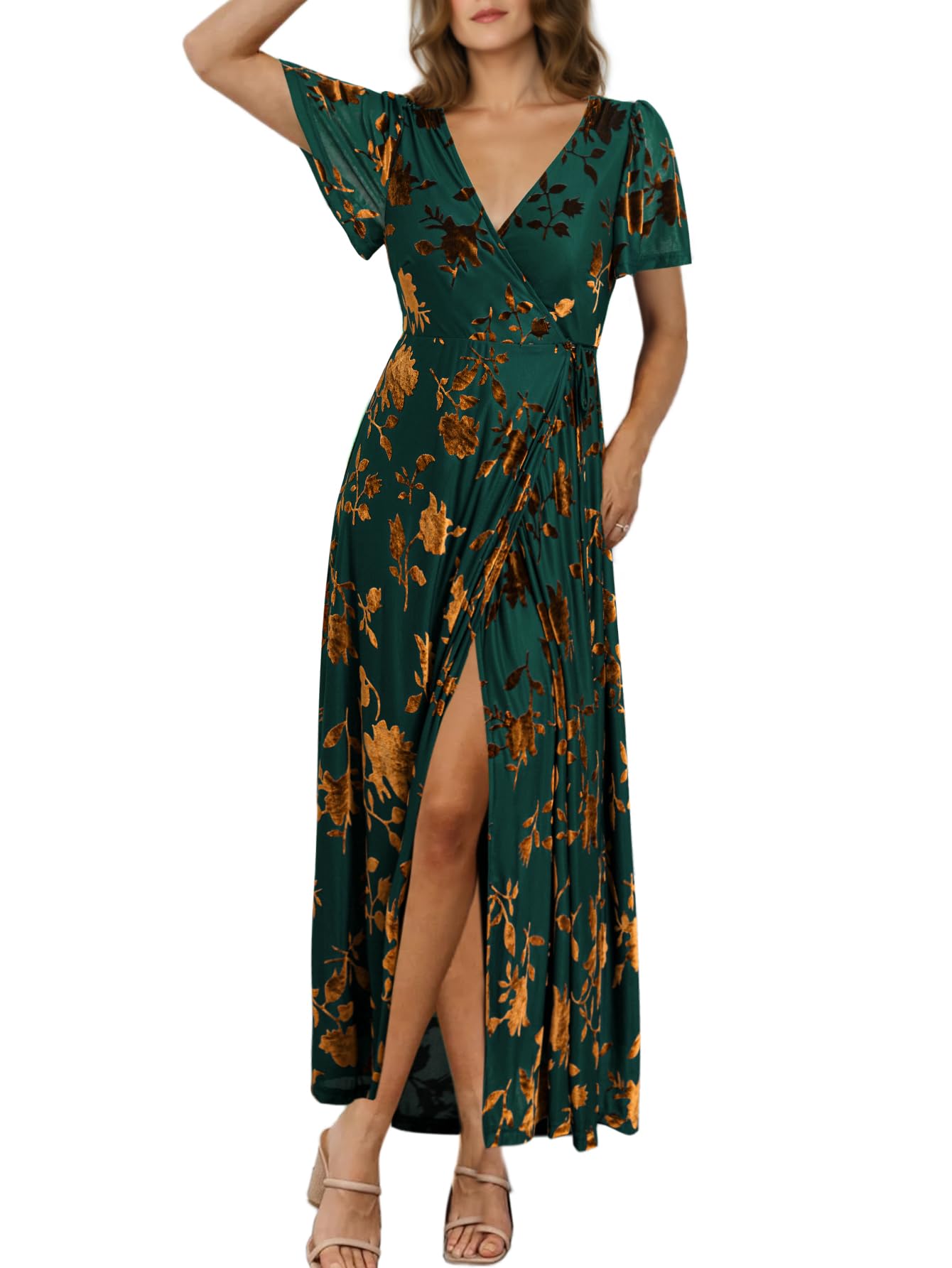 Snapklik.com : Womens Velvet Fall Semi Formal Dress Bridesmaid Wrap ...
