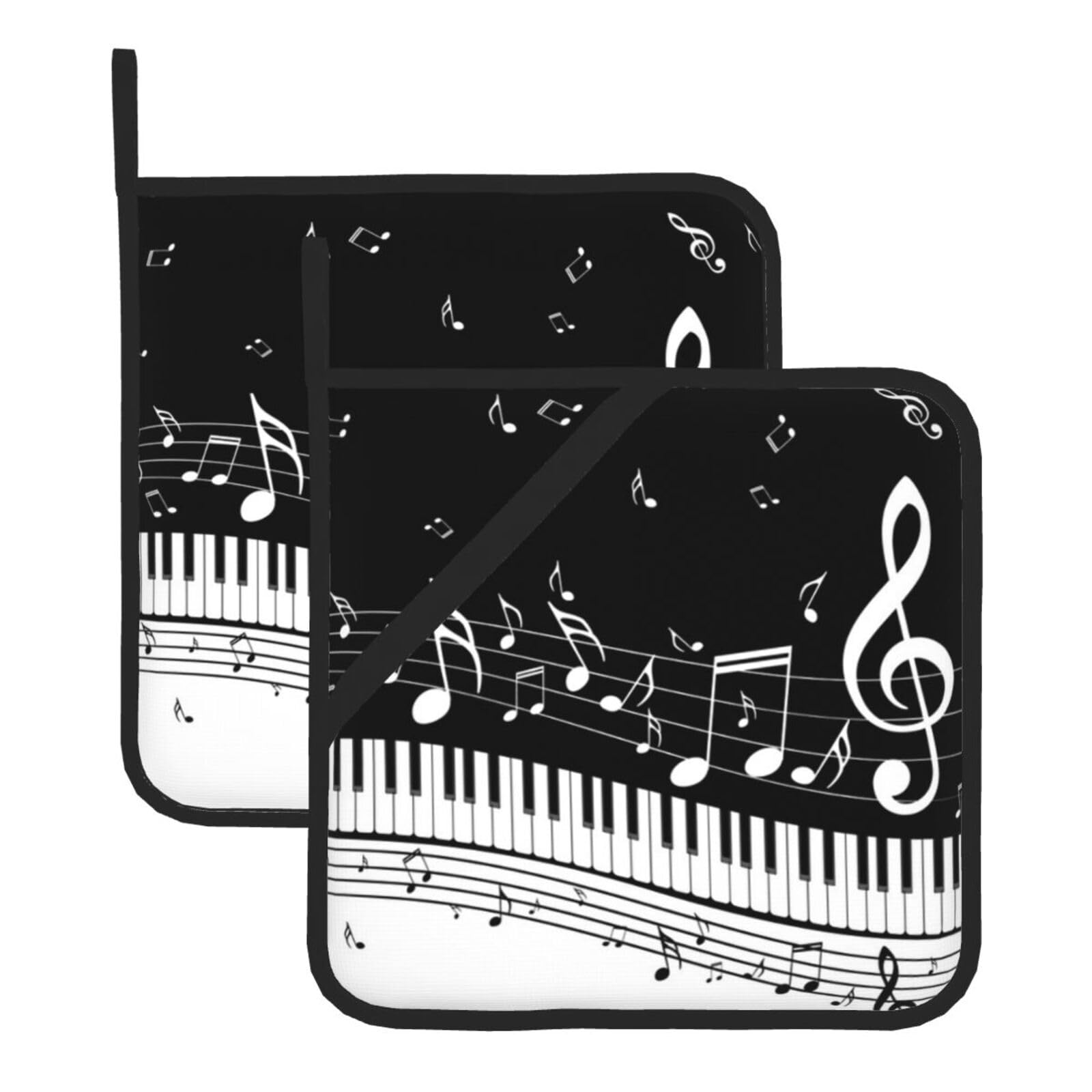 KFRXXZQB 2-Pack Square Pot Holders, Oven Mitts For Baking & Bbq