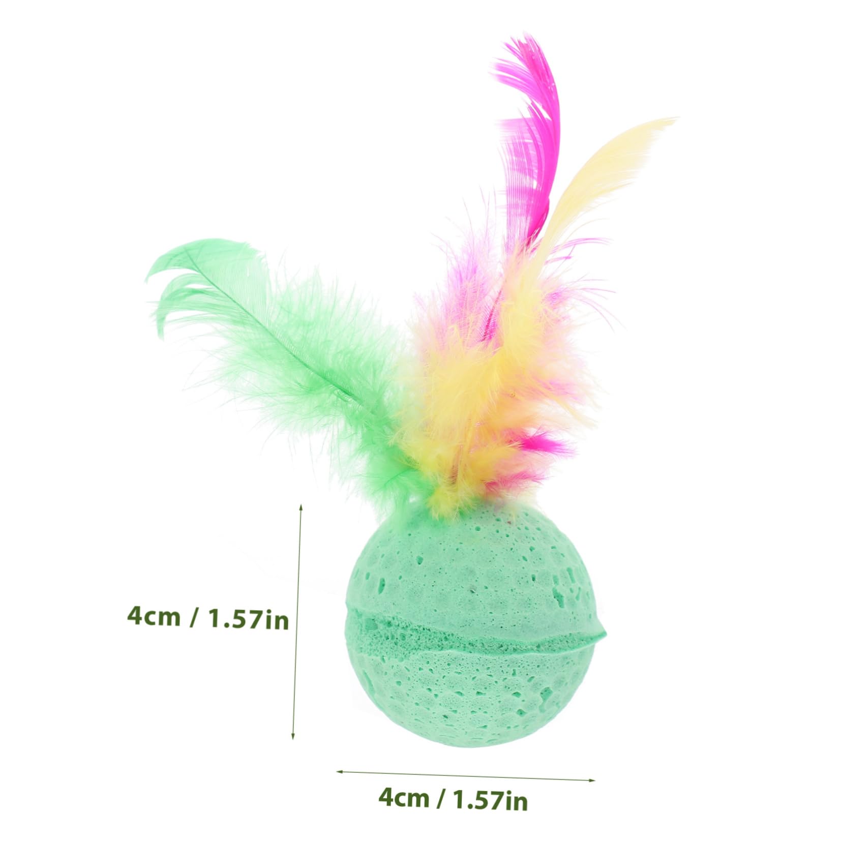 MERRYHAPY 3Pcs Feather Balls for Cats Creative Pet with Sponge Texture Engaging for Indoor Fun Safe and Entertaining Playtime
