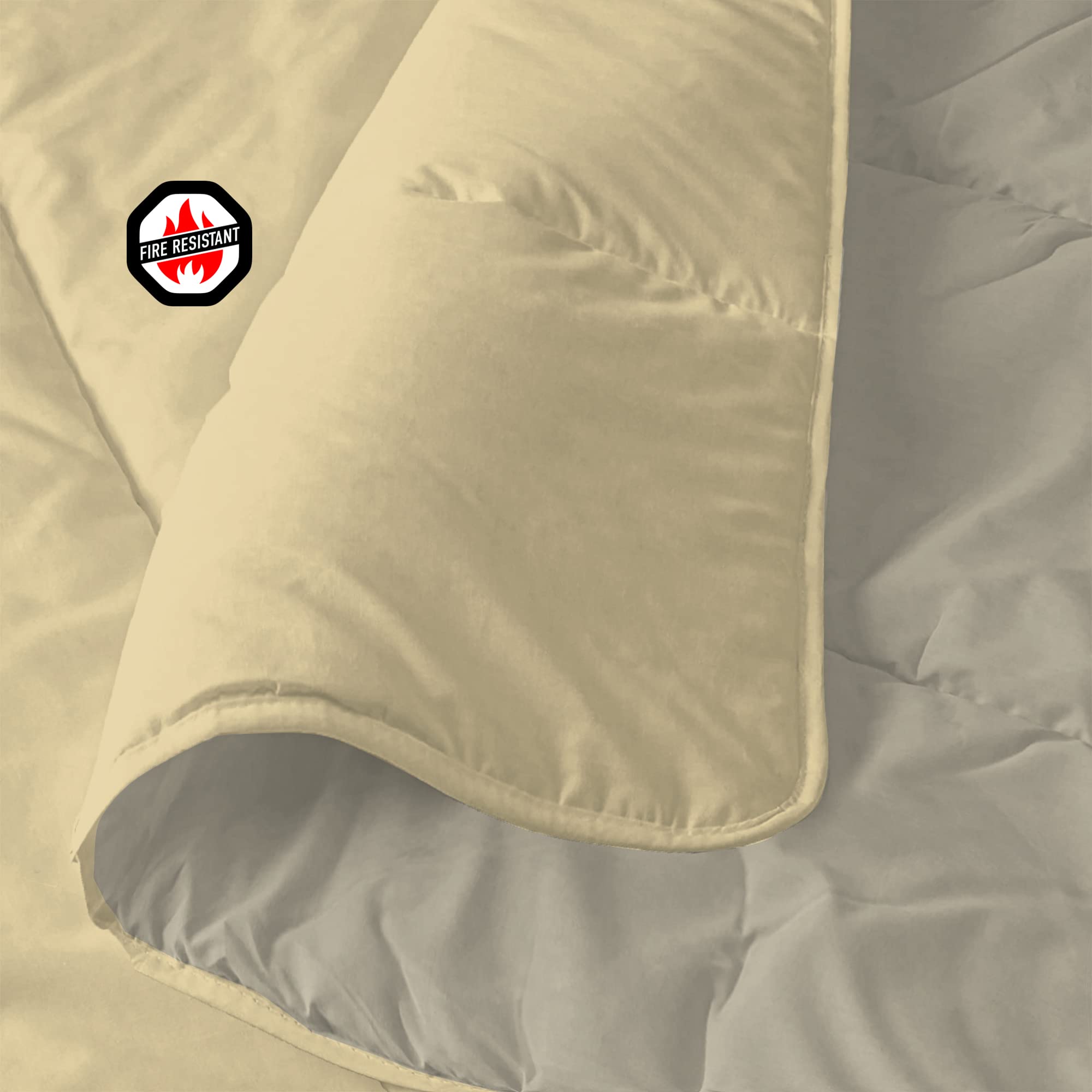 Italian Bed Linen PIUMINO ESTIVO IGNIFUGO MICROFIBRA BICOLORE, Blu Scuro/Grigio Chiaro, 260 X 270 Cm | Leroy Merlin