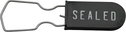 Miniatura 5 de Sellos de seguridad de candado de alambre de plástico numerados secuencialmente (paquete de 100) (negro)