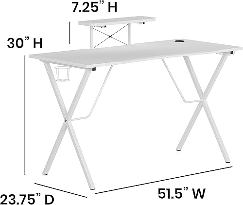 Miniatura 2 de EMMA + OLIVER Soporte blanco para tazas de escritorio, gancho para auriculares, soporte para monitorsmartphone