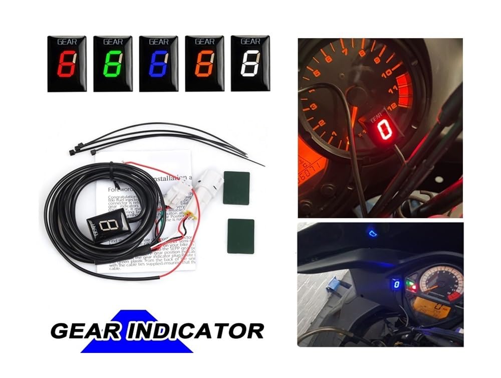 Indicador Marchas Motocicleta Indicador De Marcha para DL1000V DL 1000V 2002 2003-2019 2020 1000 V Accesorios para Motocicletas Medidor Pantalla 1 A 6 Velocidades