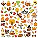 SUPLA 7 Sheets 102 Pcs Thanksgiving Window Clings Fall Window Stickers Decals Featuring Turkey Fall Maple Leaves Pumpkin Acorn Cornucopia Indian Corn for Autumn Harvest Festival Seasonal Decorations