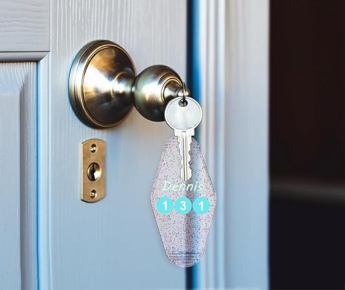 Miniatura 9 de Llavero de motel en blanco para llaves de hotel, soporte para bolsas, llaves de coche, impresión de vinilo de resina, grabado, manualidades, regalos