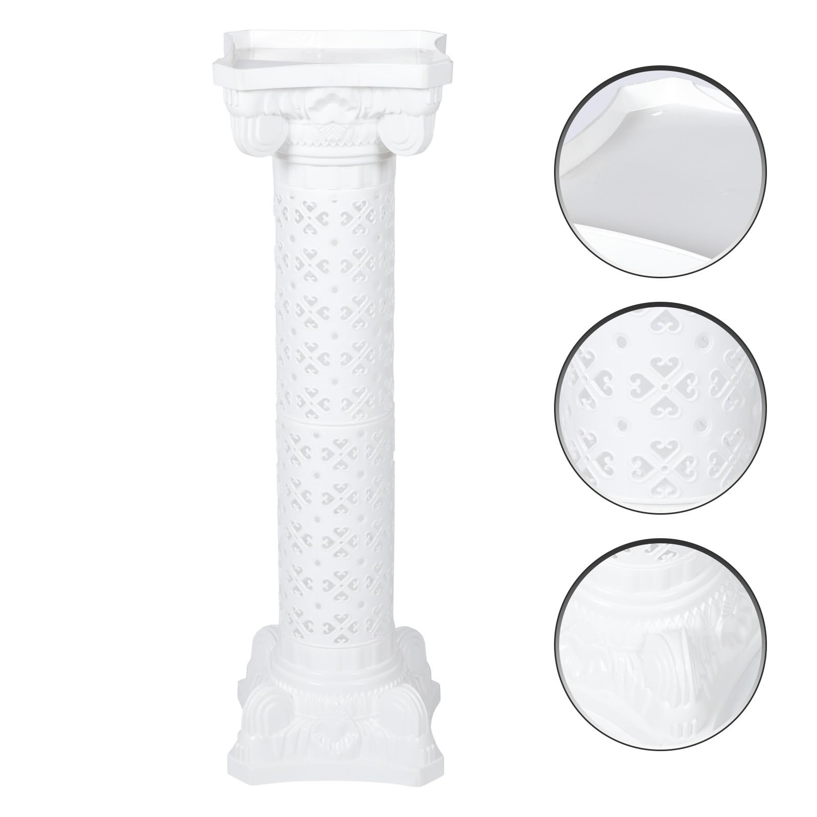 Vintage Pflanzkübel aus Kunststoff im Europäischen Stil Weißer Römischer Blumentopf Stabile Hochzeitspflanzsäule für Garten und Feierdekoration