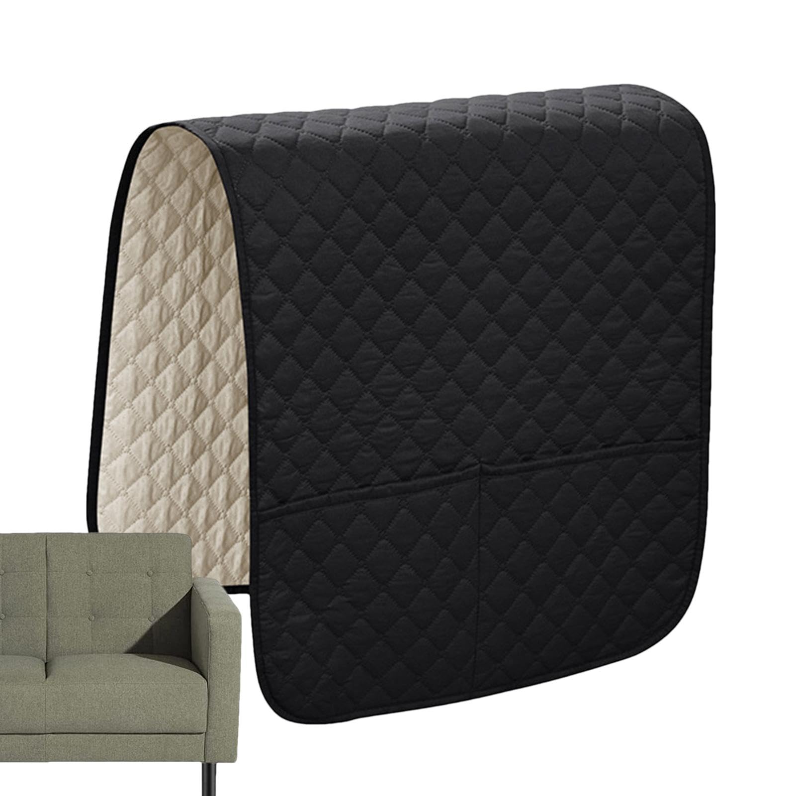 Organiseur d'accoudoir pour canapé et fauteuil avec poche latérale imperméable