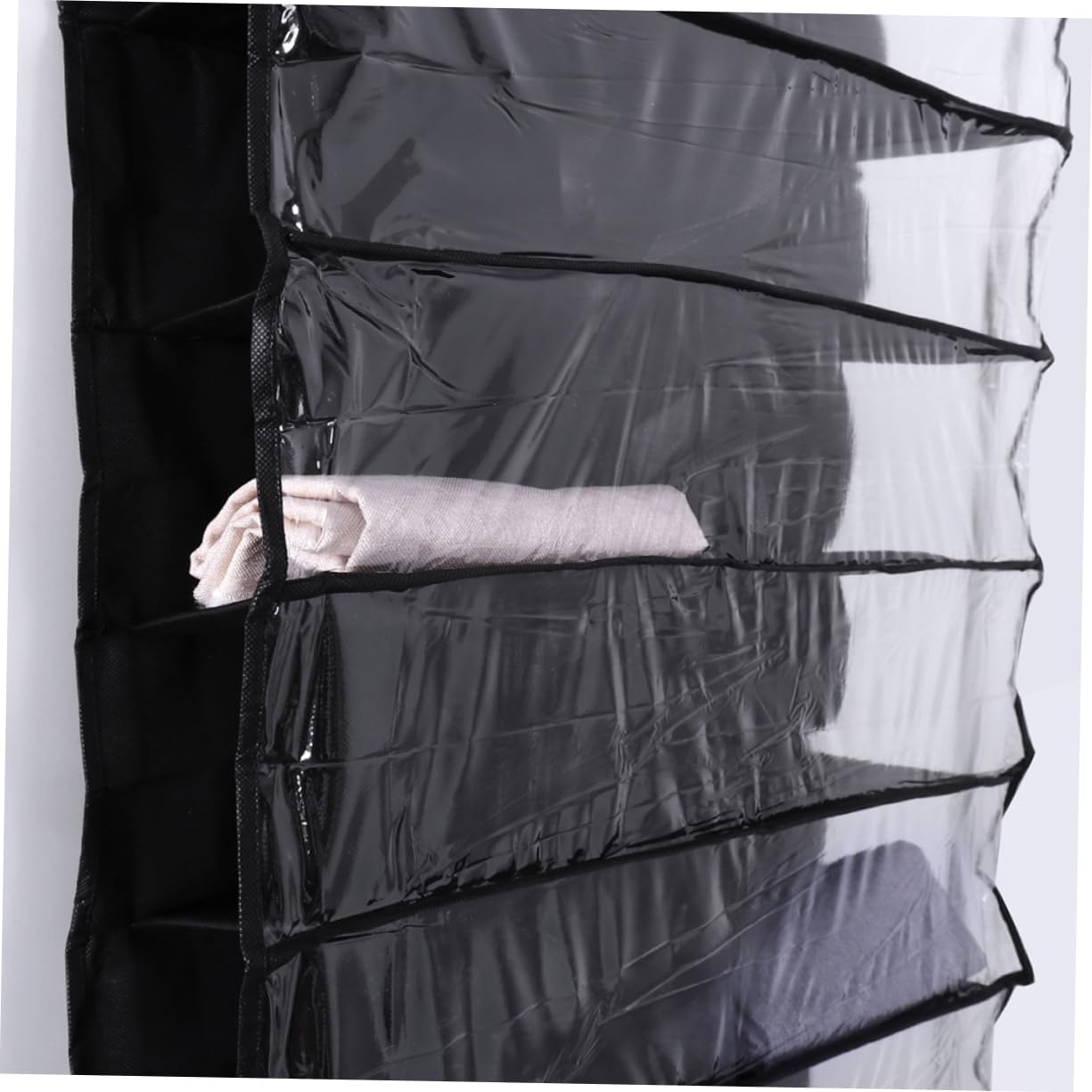 2pcs Pocket over Door Shoe Organizer Space-saving Hanging Storage Rack for Closet Dorm Room Black Design for Shoes Accessories and More