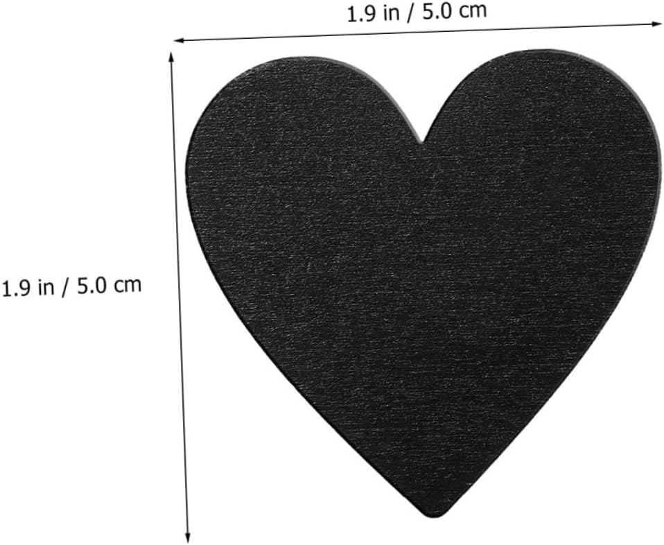 40pcs Heart Shape Wooden Chalkboards for DIY Craft Projects