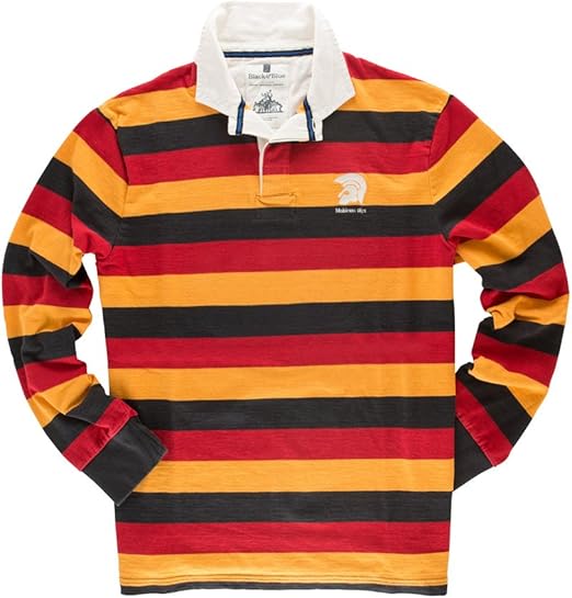 red rugby jumper