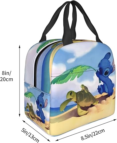 Miniatura 2 de DKTR Lonchera de puntada, bolsa de mano portátil, aislada, térmica, reutilizable, para oficina, trabajo, picnic, playa