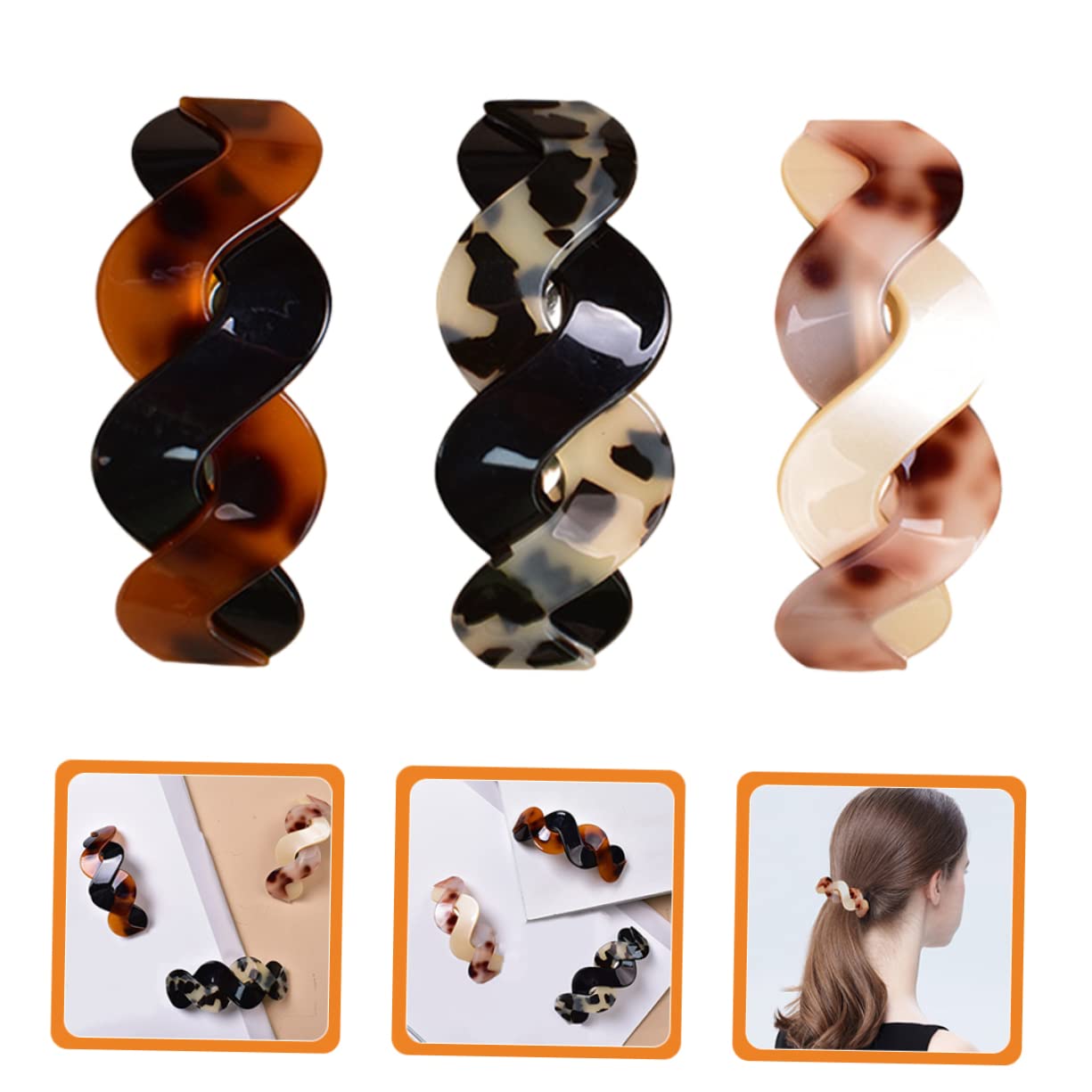 ABOOFAN 12stücke Teiliges Große Haarspangen Schildpatt- Retro Haarclips Für Damen Für Hochzeiten Partys Und Alltag Haarschmuck-accessoires