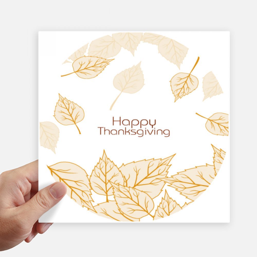 Autocollant carré motif Thanksgiving DIYthinker 20cm déco multi-usage