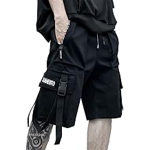 XYXIONGMAO Techwear Shorts Mens Cargo Cyberpunk Hip Hop Gothic Japanese Streetwear Men Tech Wear Tactical Goth Pants