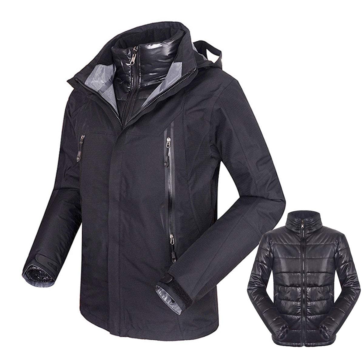 Veste de ski 3 en 1 randonnée et haute montagne vêtement chaud homme L