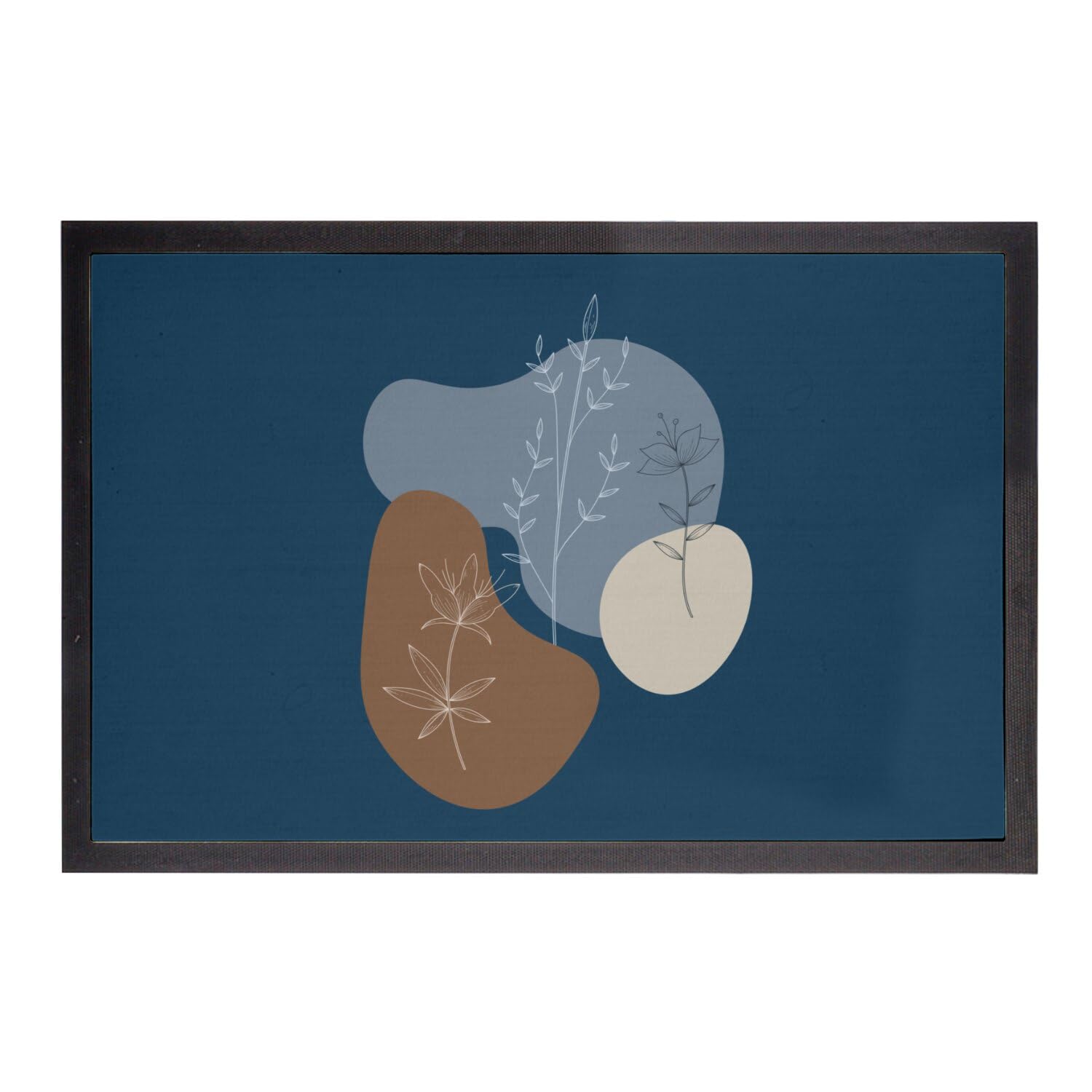 Paillasson bleu fleurs prairie 75x50 paillasson cottagecore rustique