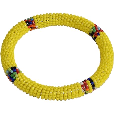 Tembo Crafts Africa Yellow Bead Bracelet
