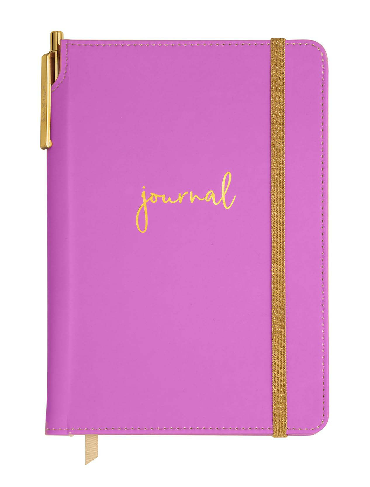 Lilly Pulitzer Journal Notebook with Black Ink Pen, Writing Set Includes Cute Journal with 96 Lined Pages and Gold Metal Pen (Amarena Cherry (Pink))