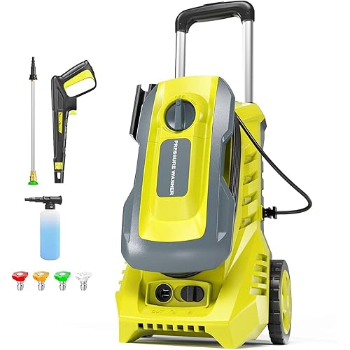 Pressure Washer 4800PSI 2.6GPM Power Washer with Foam Cannon, Power Washer with 4 Quick Connect Nozzles for Cars, Driveways, Fences, Patios, Home Cleaning