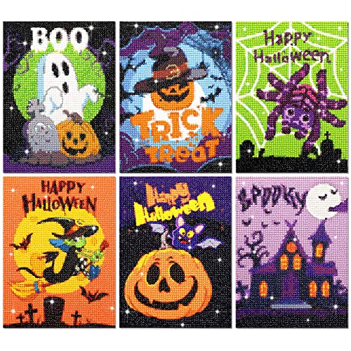 Kit broderie diamant Halloween 5D avec strass pour loisirs créatifs débutants garçons et filles