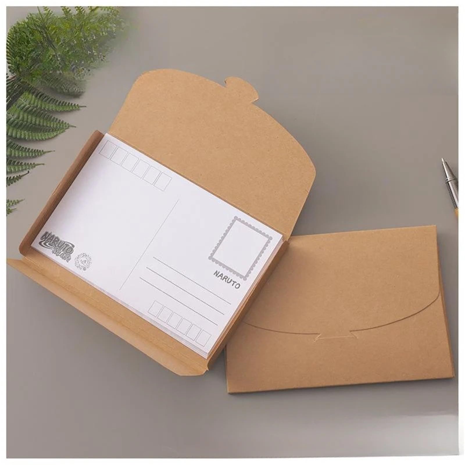Koperty na karty podarunkowe 100 szt. z okienkiem papieru pakowego pocztówki Zdjęcia Opakowania biznesowe Wakacje Wesela(Brown with window)