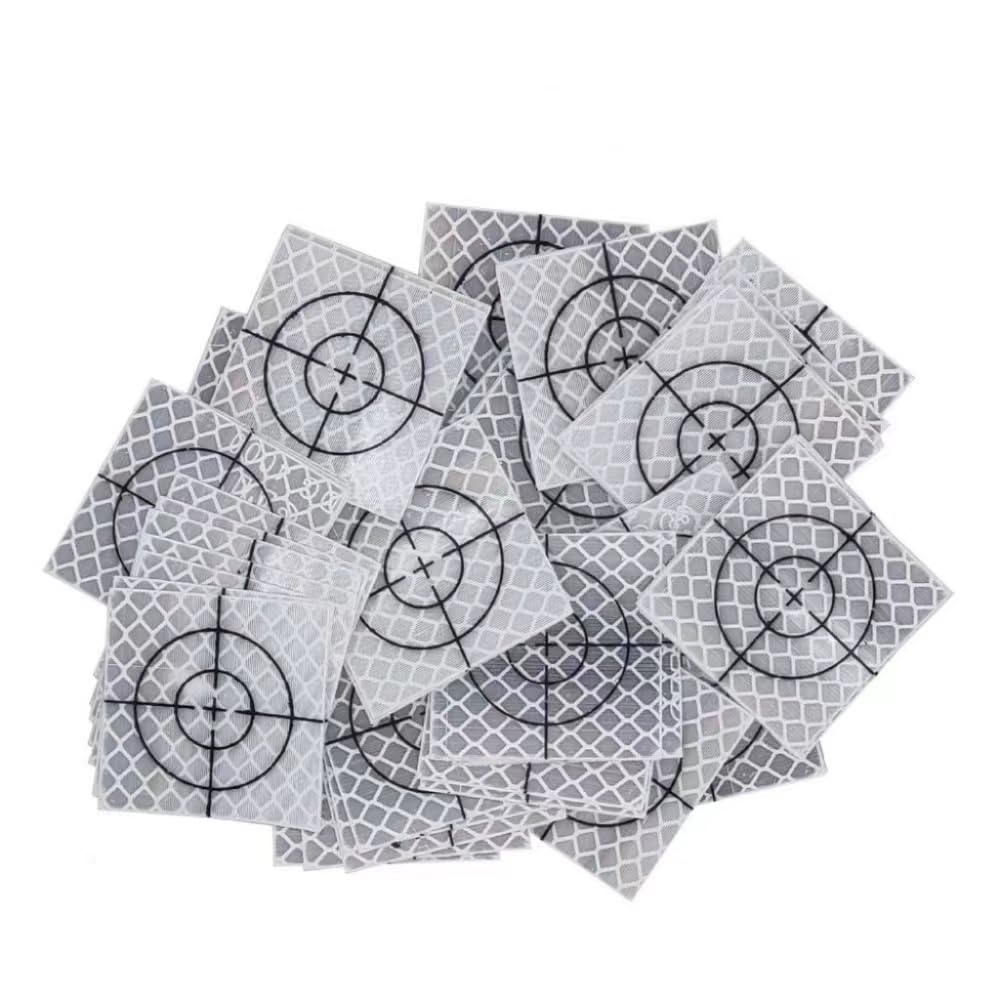 100 reflective sheets 40 x 40 mm (40x40) Total Station silver reflective tape targets