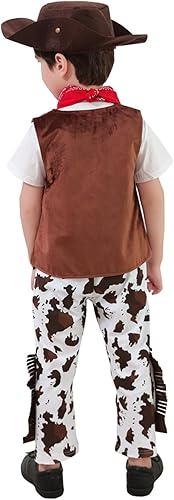 Miniatura 3 de Jsiicennf Disfraz de vaquero de Halloween para niños, disfraz de cosplay, eventos de disfraces, fiestas de juego de rol, trajes de actuación en