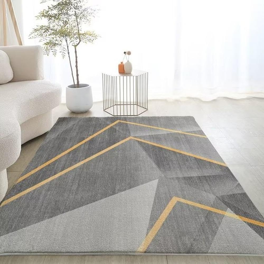 Tapis de salon géométrique idéal sous le canapé ou la chaise de bureau