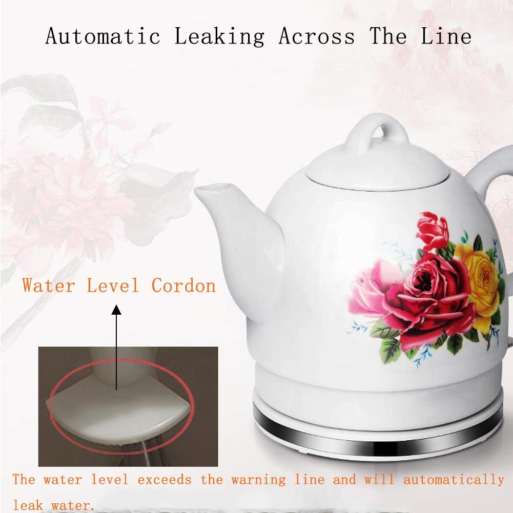 Czajnik ceramiczny Czajniczek - Dzbanek ze stali nierdzewnej 1,2 l w stylu retro, bezpłatny, automatyczne wyłączanie, szybkie gotowanie 1350 W Woda do herbaty, kawy, zupy, płatków owsianych -