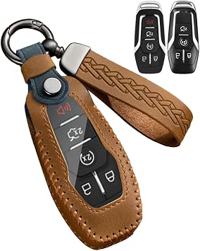 for Ford Mustang F-150 Key Fob Cover Leather Case