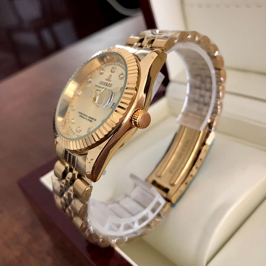 Amazon | ［OSHRZO］ メンズ腕時計 クォーツ デイトカレンダー