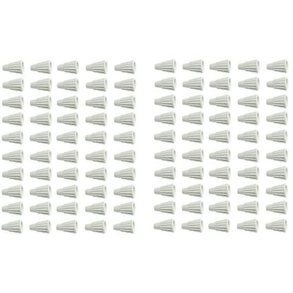 Univen Porcelain Ceramic Twist Wire Connectors (100, Medium)