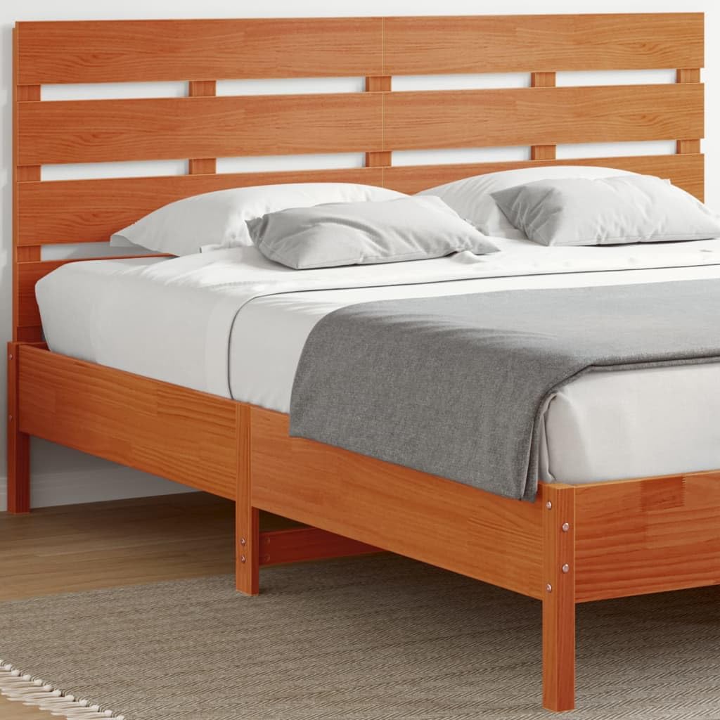 Homgoday Cabecero marrón cera 180 cm madera maciza de pino, cabecero cama doble, respaldo para cama y sofá modelo 844448IT