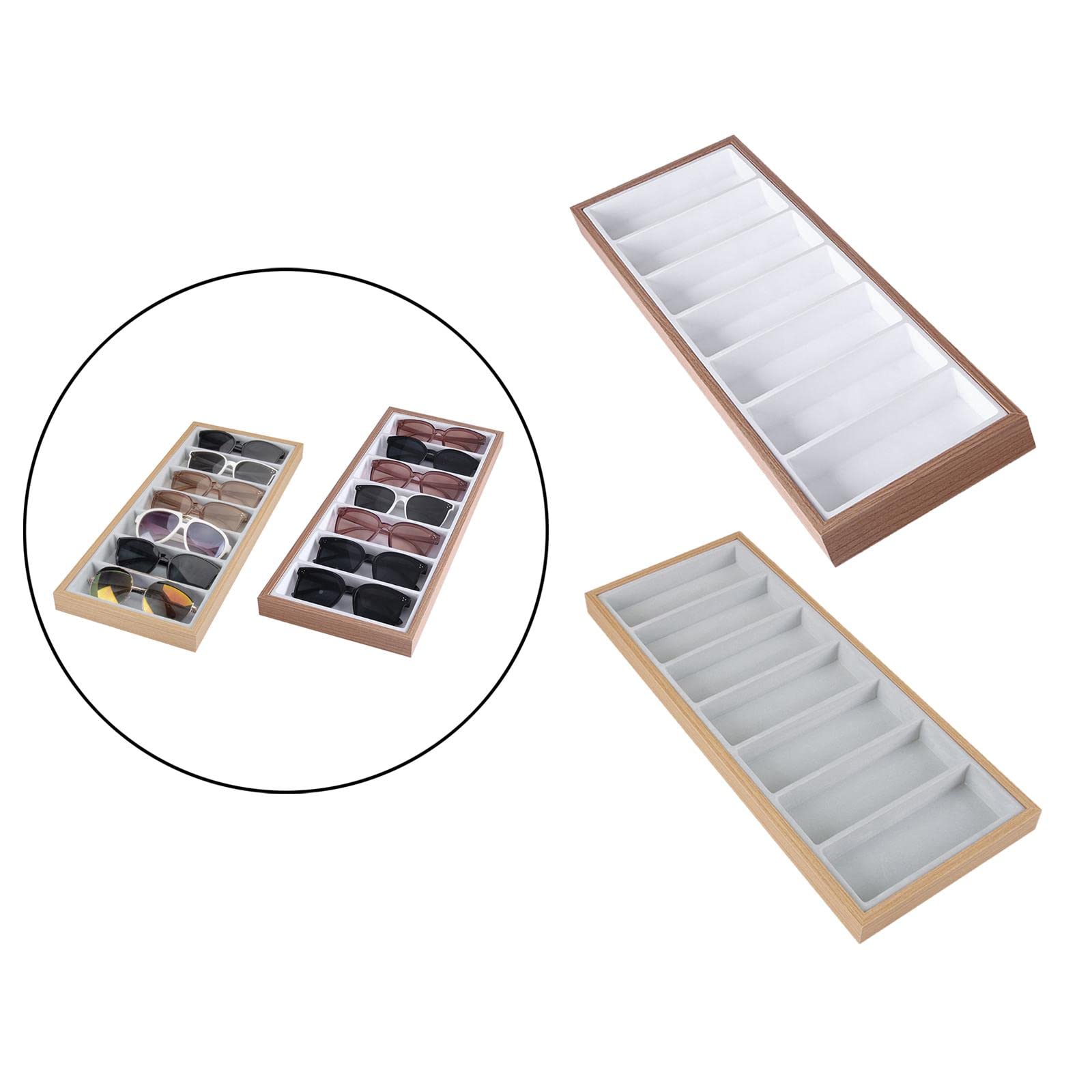 Colcolo 2pcs Gafas Joyería Bandeja Apilable Gafas de Terre Organizador de Almacenamiento